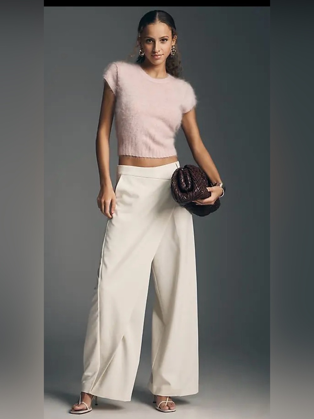 WHITEROOM + CACTUS Wrap Front Trouser Pants - Bone NWT - Picture 2 of 8